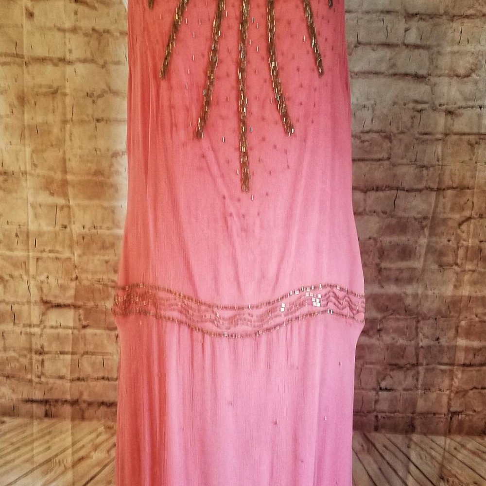 Krista Pearl Abbey Vintage-Style Hand Beaded Dress
